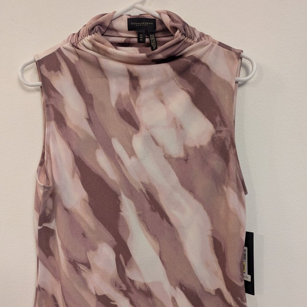 Donna Karan Plum and Beige Ombre Shell Top, Medium